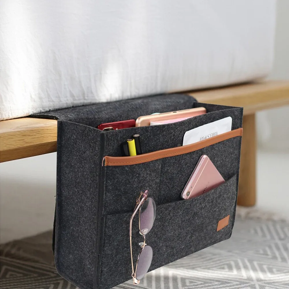 Felt Bedside Storage Bag Sundries Sorting Organizer Sofa TV Remote Control Hanging Bag Bedside Book Pouch Holder Pocket For Home
Felt Bedside Storage Bag Sundries Sorting Organizer Sofa TV Remote Control Hanging Bag Bedside Book Pouch Holder Pocket For Home
