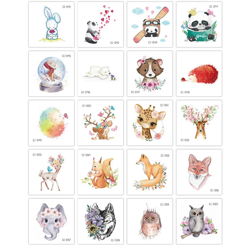20 Pcs Waterproof Animal Women Children's Temporary Tattoo Sticker Cute Pet Design Flower Arm Body Art Small Fake Tattoo Sticker
20 Pcs Waterproof Animal Women Children's Temporary Tattoo Sticker Cute Pet Design Flower Arm Body Art Small Fake Tattoo Sticker