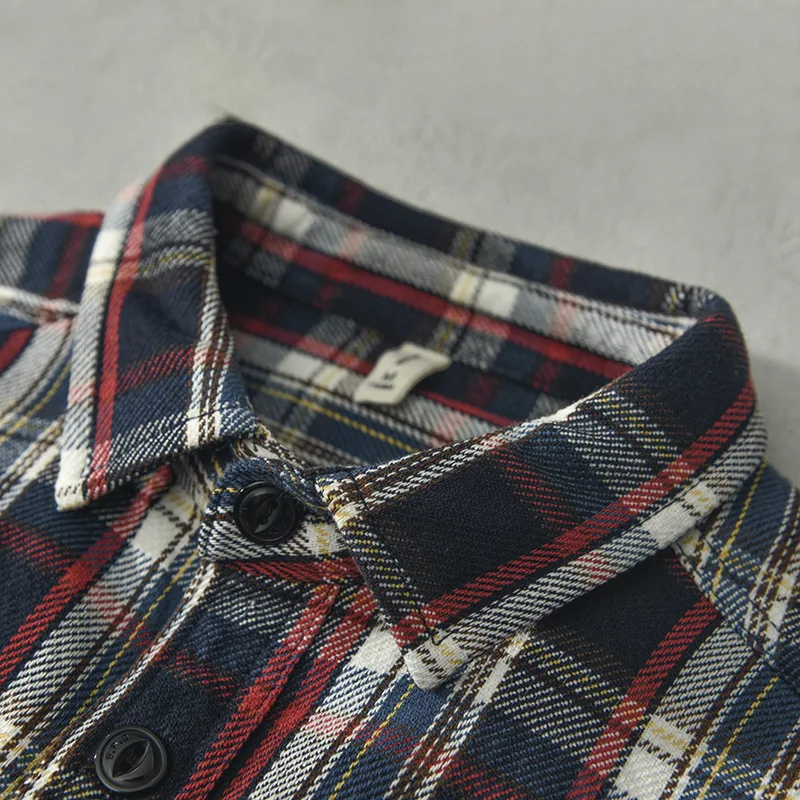Men's casual cotton long-sleeved plaid shirt Pocket decorated youth blouse 2020 autumn and winter clothing Fashion loose jacket
Men's casual cotton long-sleeved plaid shirt Pocket decorated youth blouse 2020 autumn and winter clothing Fashion loose jacket