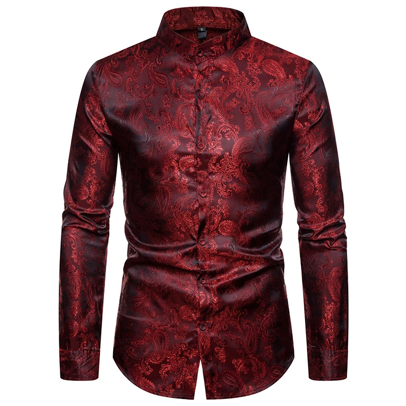 Fashion New Men's Silk Satin Shirts Floral Printed Long Sleeve Casual tops Male Slim Fit Print Business Shirt
Fashion New Men's Silk Satin Shirts Floral Printed Long Sleeve Casual tops Male Slim Fit Print Business Shirt