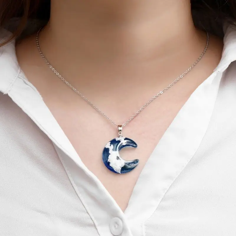 Chic White Clouds Blue Sky Resin Glass Moon Pendant Necklace For Women Jewelry G2AF
Chic White Clouds Blue Sky Resin Glass Moon Pendant Necklace For Women Jewelry G2AF