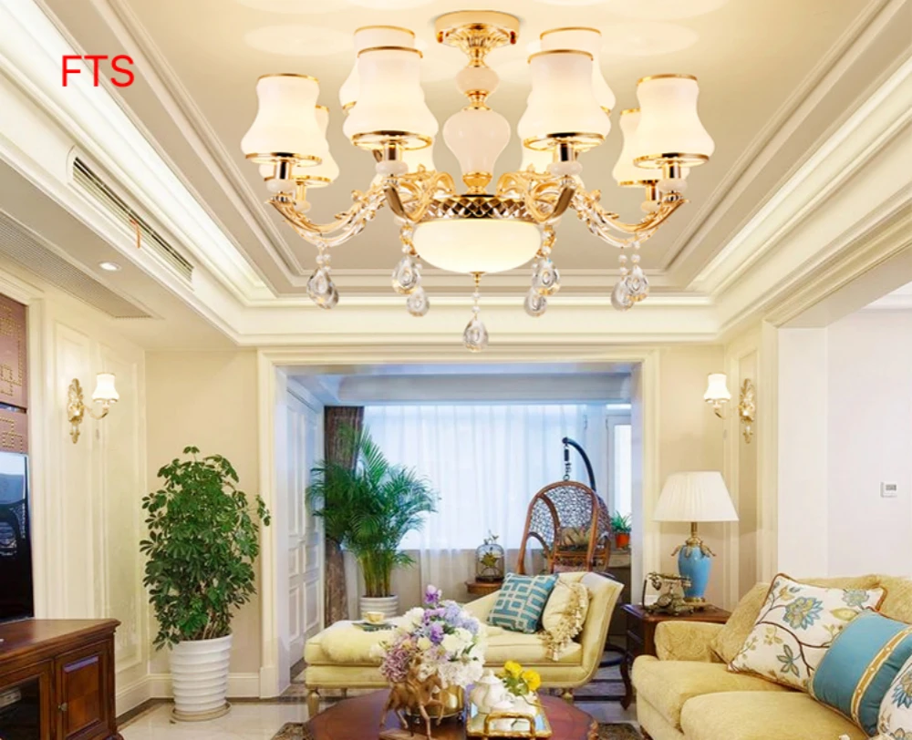 New European style crystal chandelier simple living room lamp simple European net red bedroom lamp lighting home restaurant
New European style crystal chandelier simple living room lamp simple European net red bedroom lamp lighting home restaurant