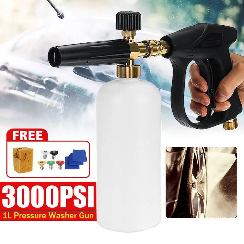 1L Car Washing Foam Guns With 1/4" Quick Release M22-14mm Inlet Foam Lance Car Washer Pressure Washer Gun Soap Lance Sprayer
1L Car Washing Foam Guns With 1/4" Quick Release M22-14mm Inlet Foam Lance Car Washer Pressure Washer Gun Soap Lance Sprayer