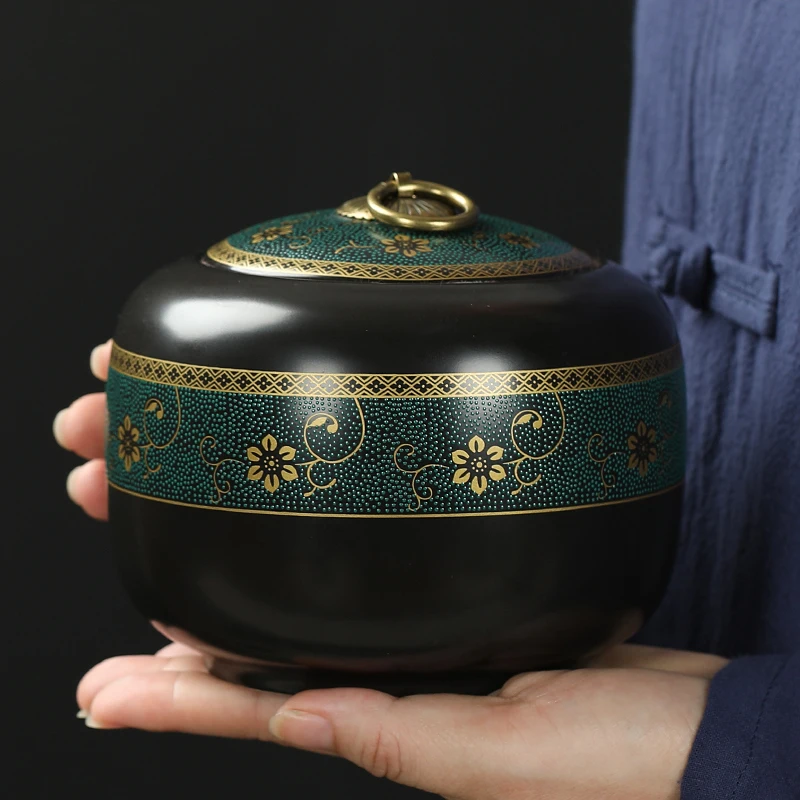Chinese Ceramic Tea Caddy Home Food Sealed Cans Creative Multifunctional Candy Coffee Bean Nut Storage Box Home Decoration Gift
Chinese Ceramic Tea Caddy Home Food Sealed Cans Creative Multifunctional Candy Coffee Bean Nut Storage Box Home Decoration Gift