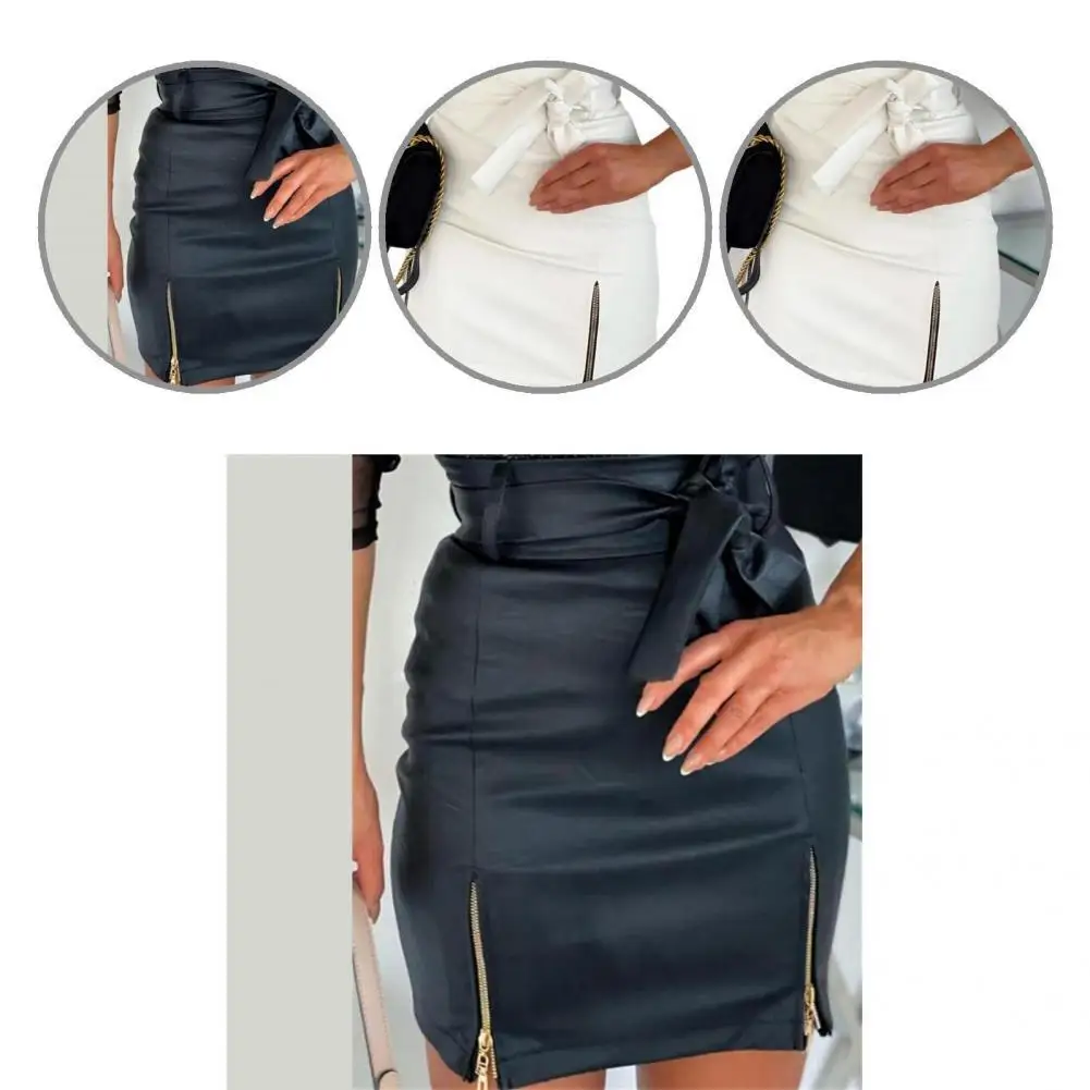 Lady Skirt Solid Color Split Faux Leather Slim Pencil Skirt Pencil Skirt for Parties
Lady Skirt Solid Color Split Faux Leather Slim Pencil Skirt Pencil Skirt for Parties