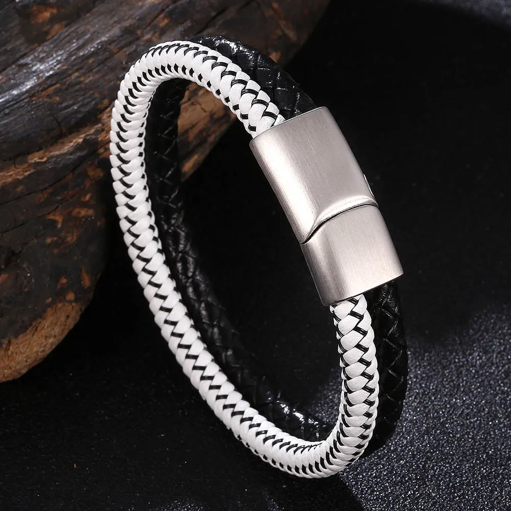 Trendy Genuine Leather Bracelet Men Stainless Steel Multilayer Braided Rope Bracelets for Male Female Bangles Jewelry
Trendy Genuine Leather Bracelet Men Stainless Steel Multilayer Braided Rope Bracelets for Male Female Bangles Jewelry