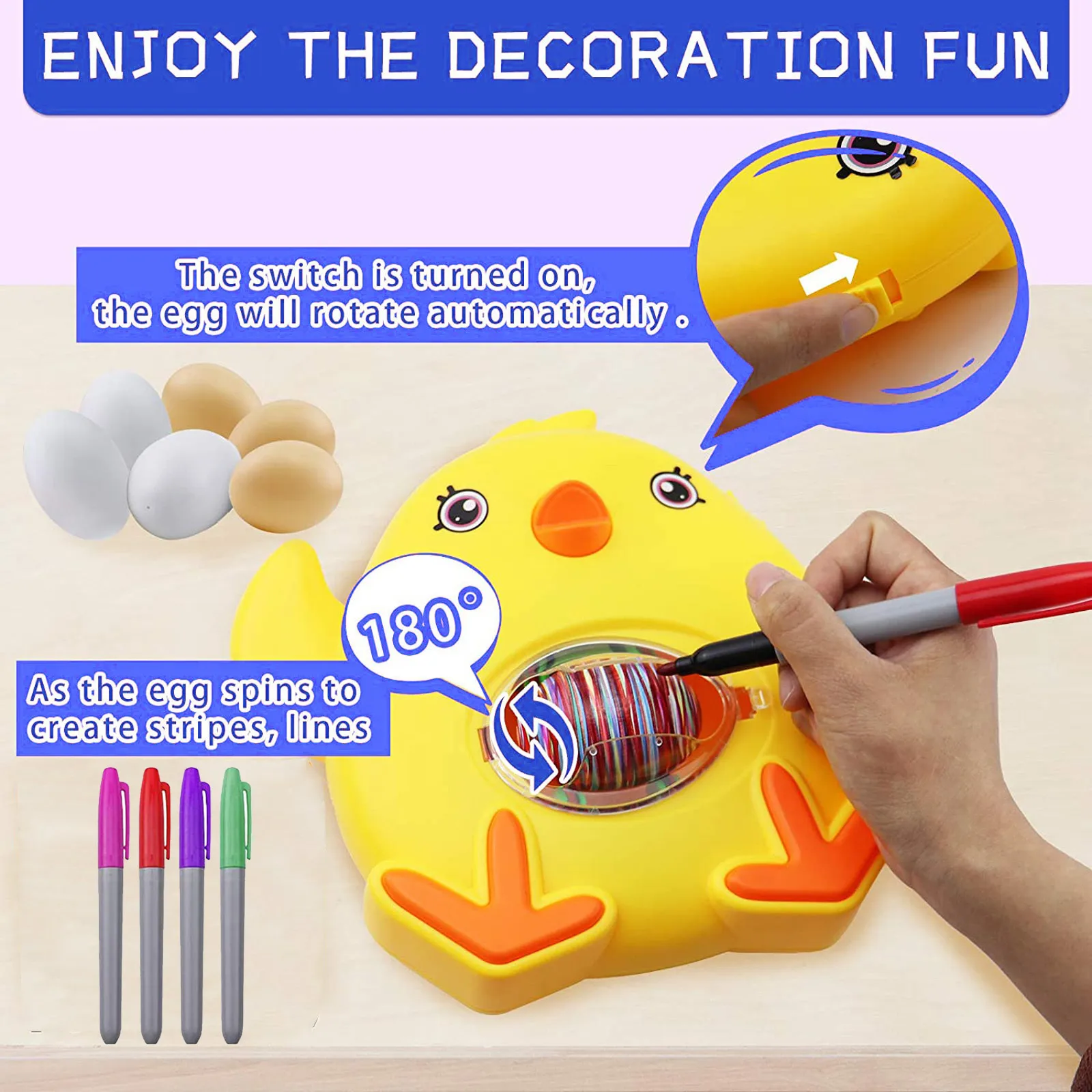 Diy Painting Colorful Chick Eggs Toy Yellow Children's Easter Eggs Educational Toy 5ml Toys Cute Novelty 2021 
Diy Painting Colorful Chick Eggs Toy Yellow Children's Easter Eggs Educational Toy 5ml Toys Cute Novelty 2021