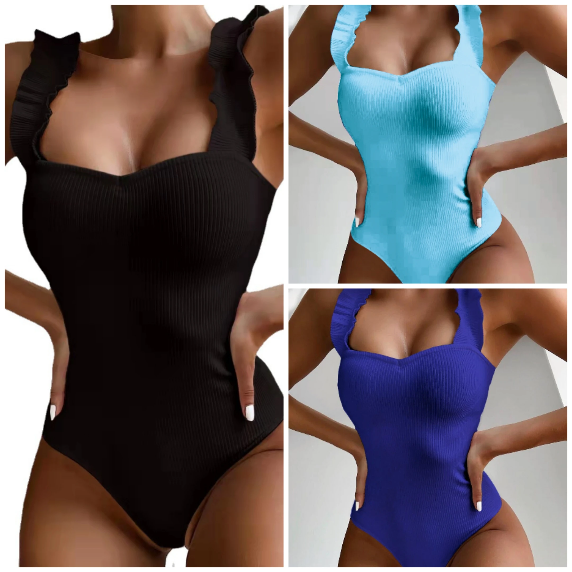 Summer Tummy Control Beach Swimsuit Swim Trikini Monokini Solid Ruffle Straps One Piece Swimwear Women's Sport Bathsuit
Summer Tummy Control Beach Swimsuit Swim Trikini Monokini Solid Ruffle Straps One Piece Swimwear Women's Sport Bathsuit