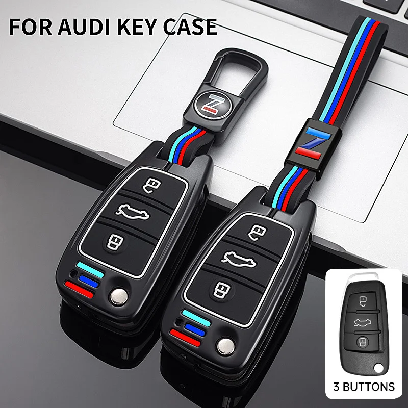 1 чехол для ключей из цинкового сплава, чехол с полным покрытием для Audi A1, A3, Q3, Q7, R8, A6L, TT, защитный чехол с 3 кнопками
1 чехол для ключей из цинкового сплава, чехол с полным покрытием для Audi A1, A3, Q3, Q7, R8, A6L, TT, защитный чехол с 3 кнопками