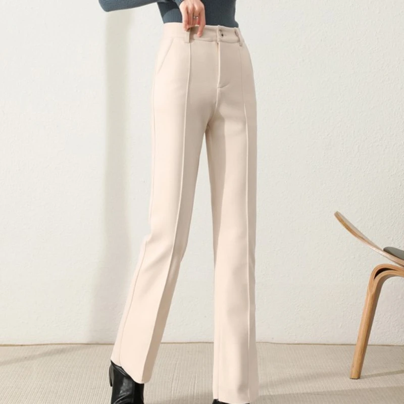 Women Autumn High Waist Loose Pants Elegant Straight Suit Pants Casual Warm Fashion Trousers 2021 Winter Thick Pantalon Femme
Women Autumn High Waist Loose Pants Elegant Straight Suit Pants Casual Warm Fashion Trousers 2021 Winter Thick Pantalon Femme