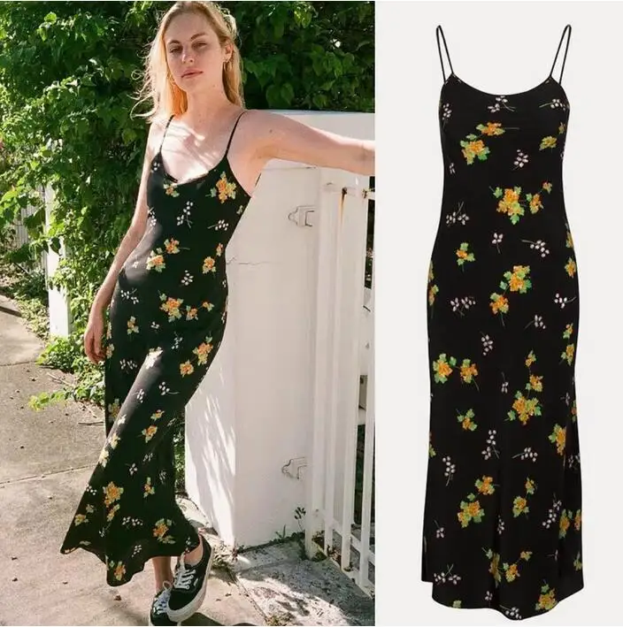 Vintage Black Floral Printed Sexy Backless Camisole Sleeveless Long Maxi Dresses For Women 2021 Bodycon Causal Beach Vestidos
Vintage Black Floral Printed Sexy Backless Camisole Sleeveless Long Maxi Dresses For Women 2021 Bodycon Causal Beach Vestidos