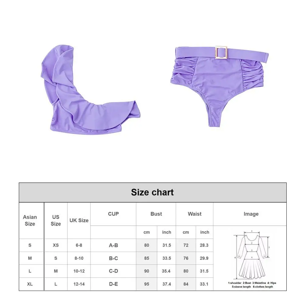 Ladies Bikini Color Ruffled Split Swimsuit Sexy Swimwear 2-piece Split Push-up Bandage Beach Wear
Ladies Bikini Color Ruffled Split Swimsuit Sexy Swimwear 2-piece Split Push-up Bandage Beach Wear