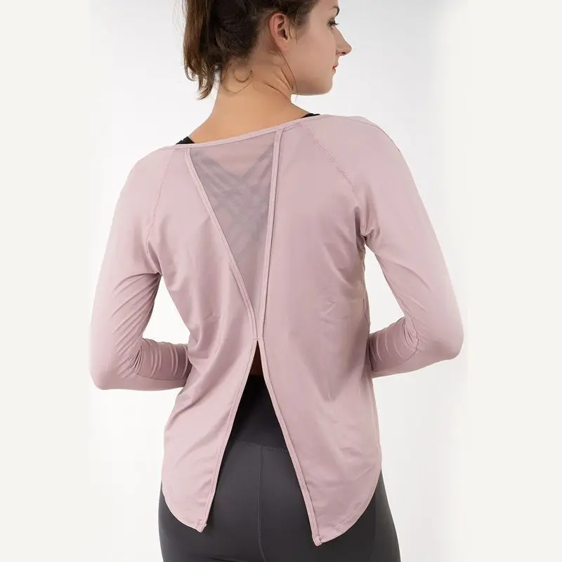 Women T-Shirt New Long-Sleeved Mesh Stitching Loose Breathable Training Quick-Drying Sports Top Fitness Running Yoga Gym Clothes 
Women T-Shirt New Long-Sleeved Mesh Stitching Loose Breathable Training Quick-Drying Sports Top Fitness Running Yoga Gym Clothes