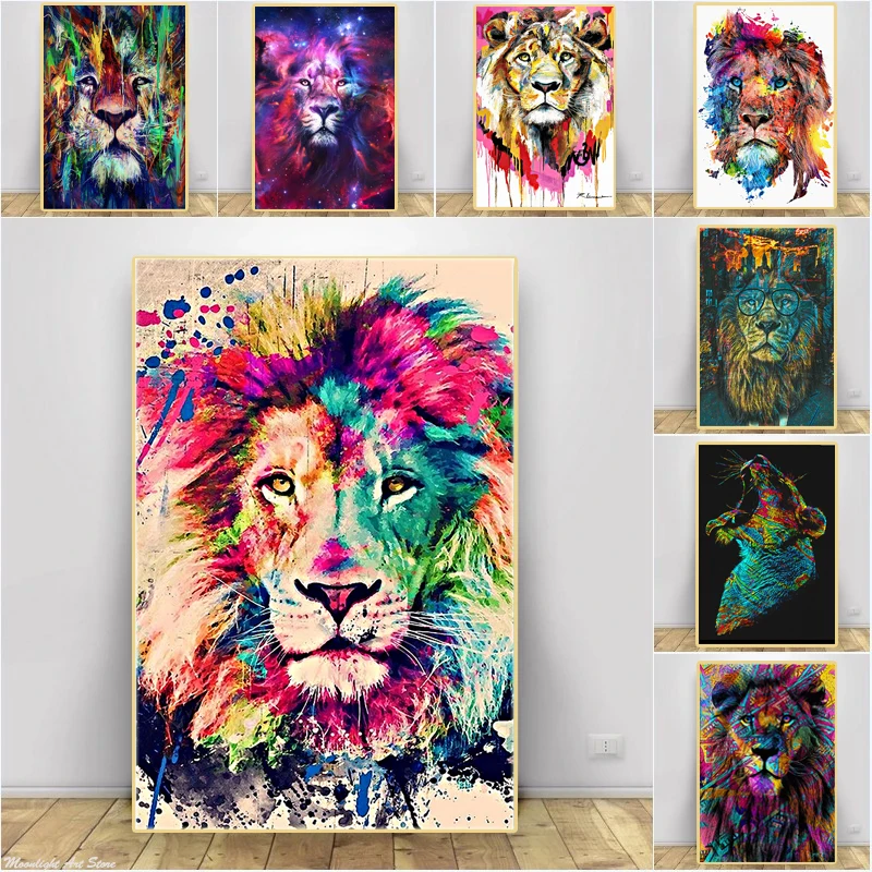 Abstract Graffiti Lion Poster Modern Animal Canvas Painting Colorful Print Wall Art Picture Artwork Room Cuadros Home Decoration
Abstract Graffiti Lion Poster Modern Animal Canvas Painting Colorful Print Wall Art Picture Artwork Room Cuadros Home Decoration
