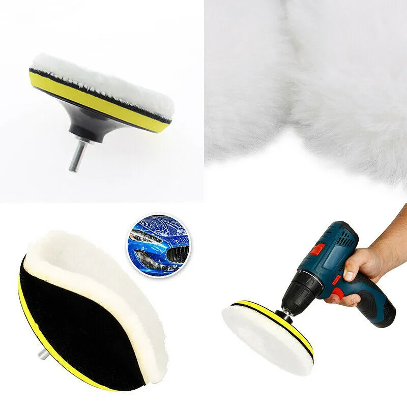 5PCS 6inch Buffing Polishing Pads Wool Wheel Mop Kit Suitable For Car Glass Furniture Ceramic Polisher Drill Adatper
5PCS 6inch Buffing Polishing Pads Wool Wheel Mop Kit Suitable For Car Glass Furniture Ceramic Polisher Drill Adatper