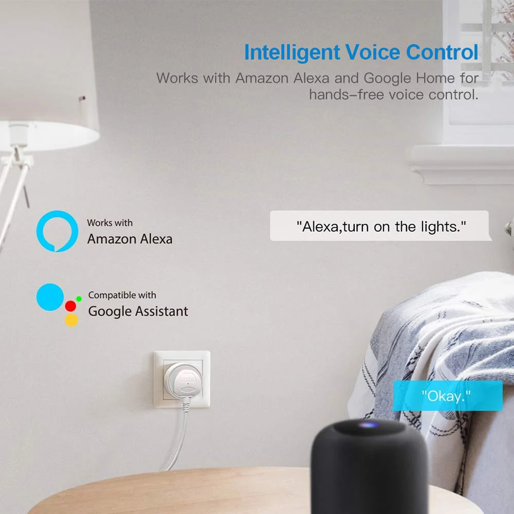 UK Wireless Plug With Power Monitor WiFi Remote Smart Socket For Amazon Alexa Google Home IFTTT Voice Control Timer Smart Home
UK Wireless Plug With Power Monitor WiFi Remote Smart Socket For Amazon Alexa Google Home IFTTT Voice Control Timer Smart Home
