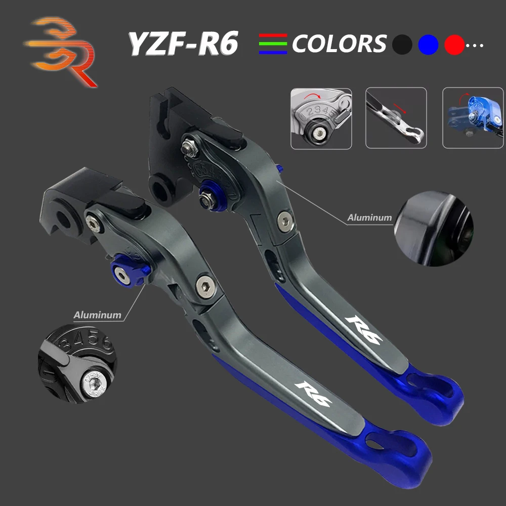 YZF R6 2012 Brake Clutch Levers CNC Aluminum Adjustable Folding Extendable Motorcycle Accessories For Yamaha YZF-R6 2005-2016
YZF R6 2012 Brake Clutch Levers CNC Aluminum Adjustable Folding Extendable Motorcycle Accessories For Yamaha YZF-R6 2005-2016