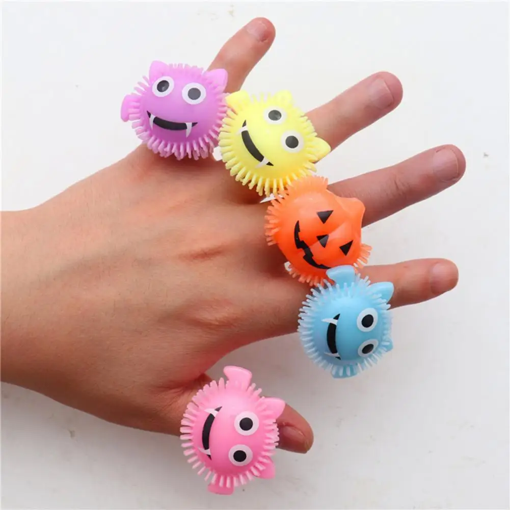 Finger Glowing Ring Colorful Wear-resistant Interesting Expression Mini Halloween Glowing Ring for Festival
Finger Glowing Ring Colorful Wear-resistant Interesting Expression Mini Halloween Glowing Ring for Festival