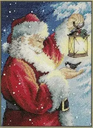 14/22/25ct Lovely Counted Cross Stitch Kit Santa's Feathered Friend Santa and Bird Lantern Christmas night DIM 08831
14/22/25ct Lovely Counted Cross Stitch Kit Santa's Feathered Friend Santa and Bird Lantern Christmas night DIM 08831