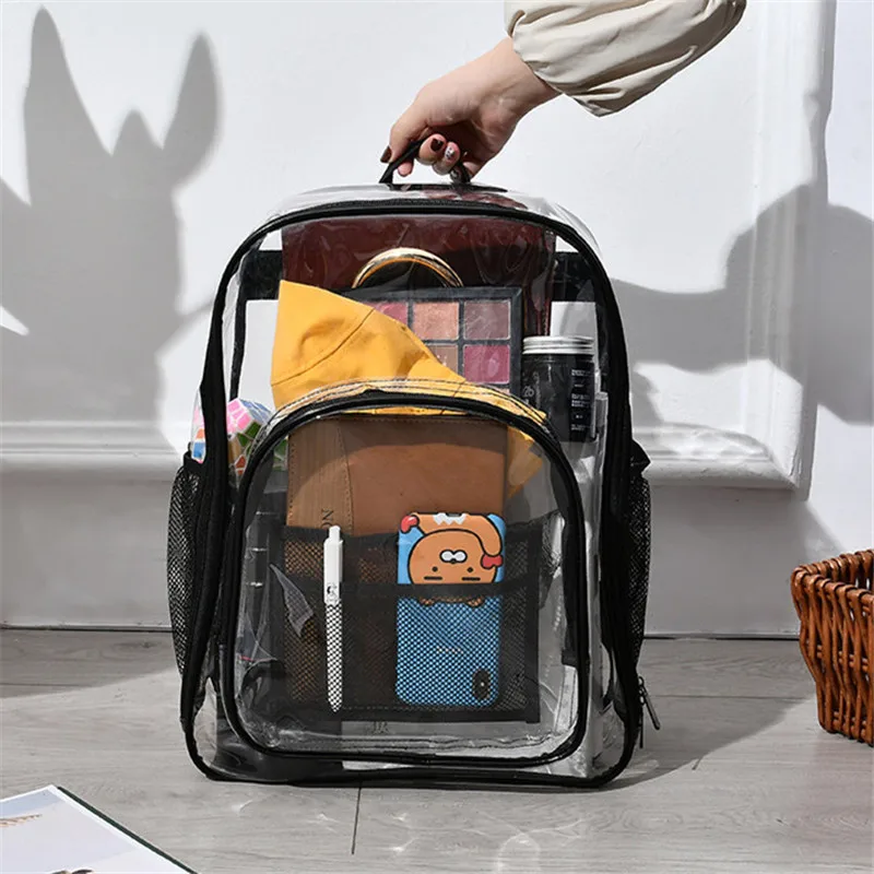 Waterproof Transparent Backpack Teenage School Bag See Through Backpacks Large Capacity Backpack Solid Clear Backpack
Waterproof Transparent Backpack Teenage School Bag See Through Backpacks Large Capacity Backpack Solid Clear Backpack