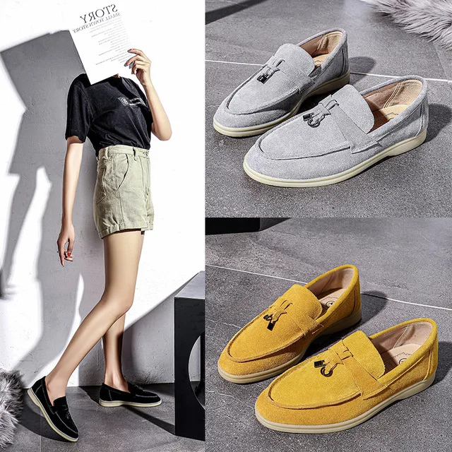 Women Cow-suede Loafers Female Slip-On Flats Shoes Leather Ballets Flats Shoes for Woman Moccasins Big Size 35-40
Women Cow-suede Loafers Female Slip-On Flats Shoes Leather Ballets Flats Shoes for Woman Moccasins Big Size 35-40