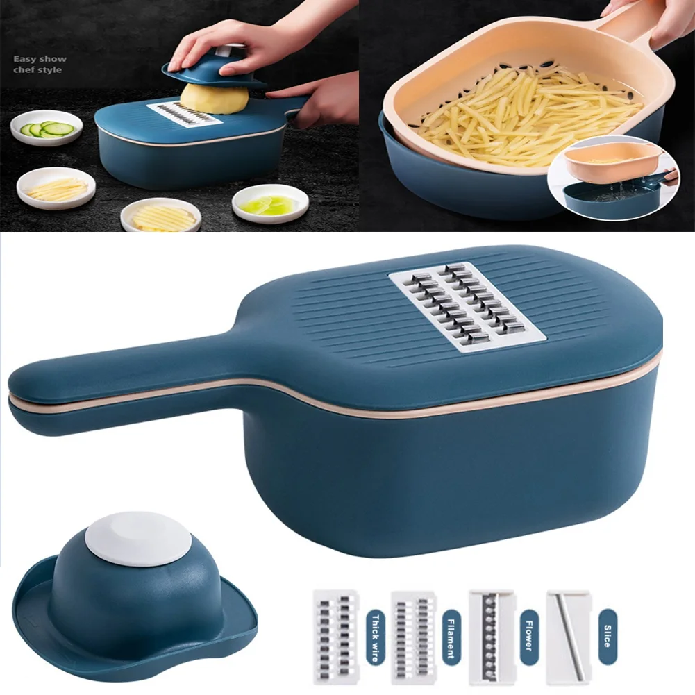 Vegetable Fruit Slicer Grater Cutter Peeler Mandoline Multifunctional Potato Carrot Shredders Chopper For Kitchen Accessories
Vegetable Fruit Slicer Grater Cutter Peeler Mandoline Multifunctional Potato Carrot Shredders Chopper For Kitchen Accessories