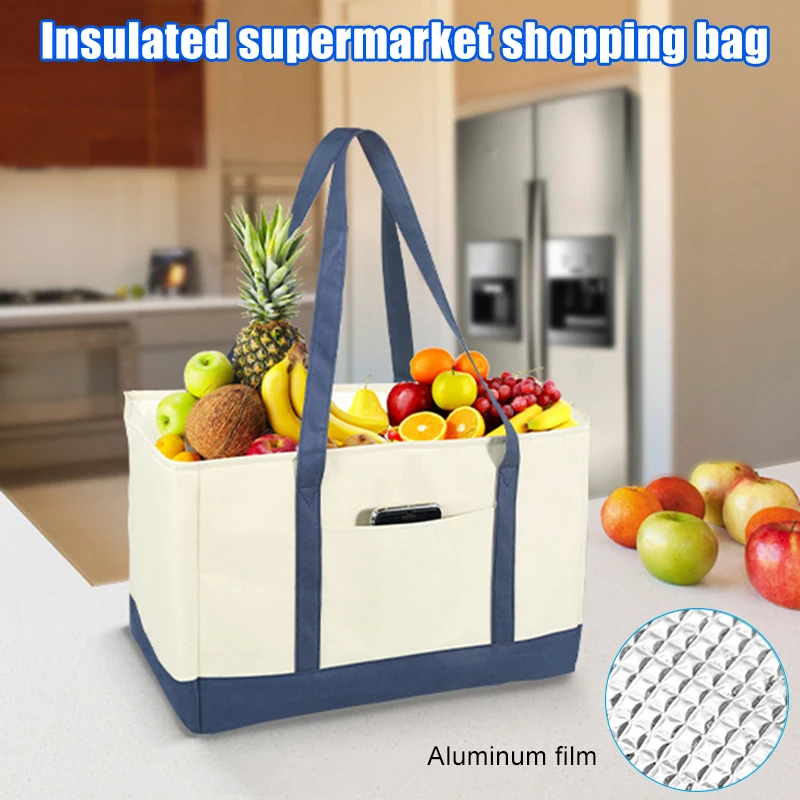 Insulated Grocery Bags Foldable Storage Bag Portable Drawstring Pocket High Capacity Reusable Shopping Bag J99Store
Insulated Grocery Bags Foldable Storage Bag Portable Drawstring Pocket High Capacity Reusable Shopping Bag J99Store