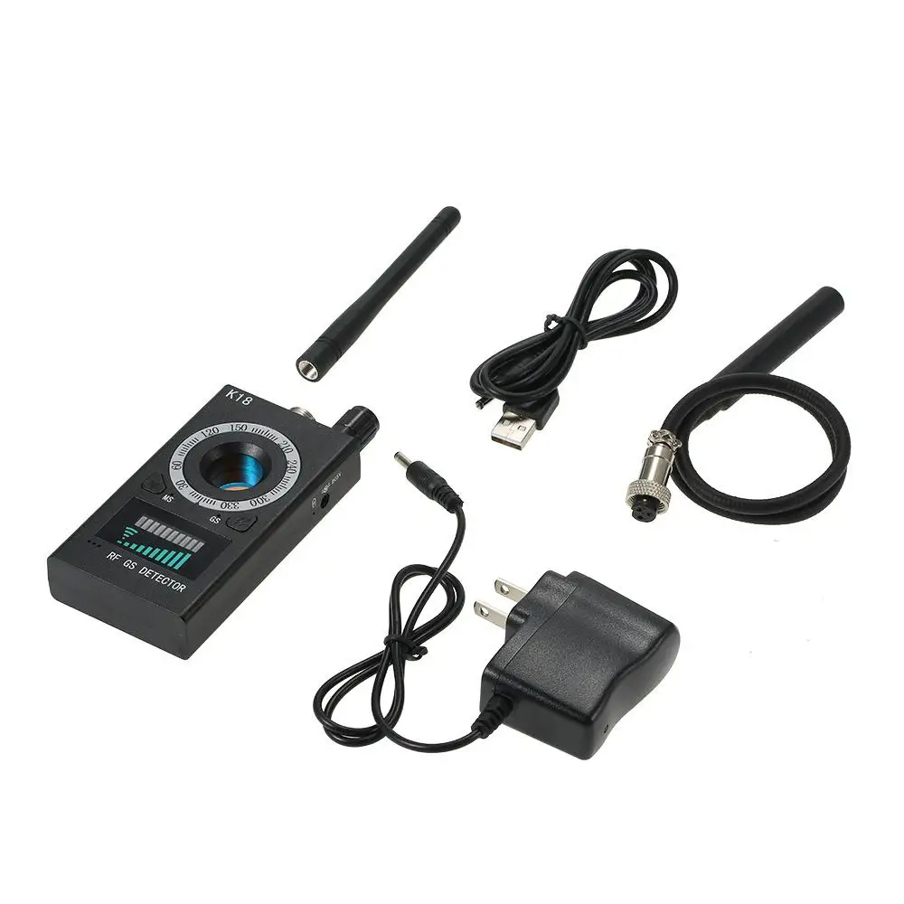 K18 Multi-function Anti Detector Bug Mini Audio SPY-Camera GSM Finder GPS Signal Lens RF Locator Tracker Detect Wireless Camera
K18 Multi-function Anti Detector Bug Mini Audio SPY-Camera GSM Finder GPS Signal Lens RF Locator Tracker Detect Wireless Camera