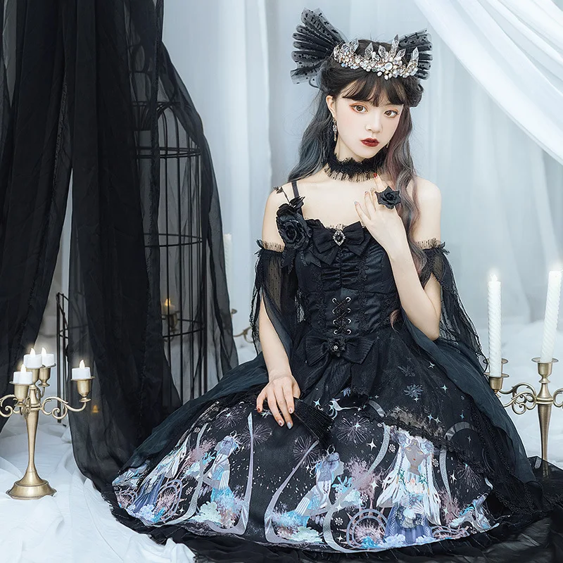 Lolita Princess Skirt Cosplay Lovely Lolita Cake Black Suspender Dress Puffy Skirt Court Retro Lolita Dress New
Lolita Princess Skirt Cosplay Lovely Lolita Cake Black Suspender Dress Puffy Skirt Court Retro Lolita Dress New
