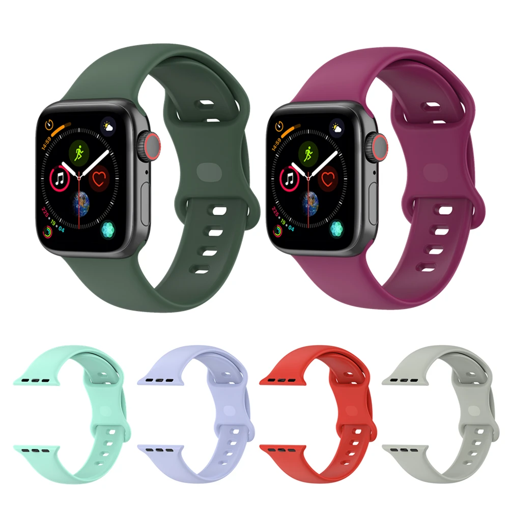 Силиконовый спортивный ремешок для Apple Watch Band 44 мм, 42 мм, 40 мм, 38 мм, регулируемый браслет iWatch Series 3, 4, 5, Se, 6, ремешок для часов
Силиконовый спортивный ремешок для Apple Watch Band 44 мм, 42 мм, 40 мм, 38 мм, регулируемый браслет iWatch Series 3, 4, 5, Se, 6, ремешок для часов