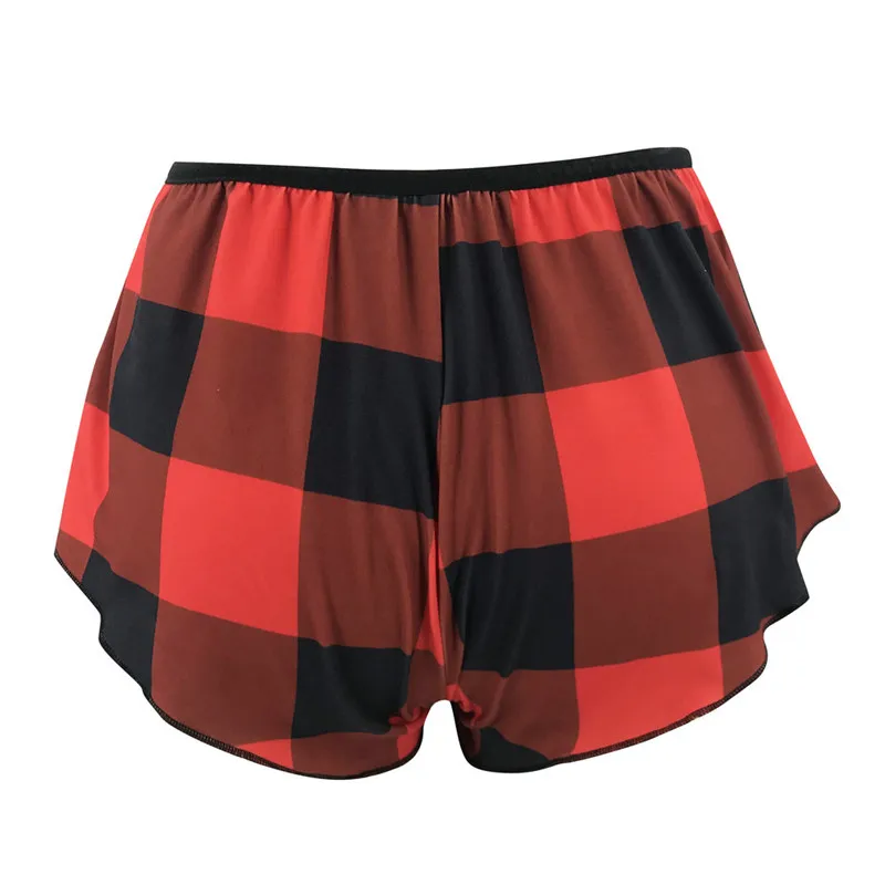 2Pcs Women Summer Set, Red Plaid Spaghetti Straps Low-Cut Backless Crop Top + Elastic-Waist Shorts for Girls
2Pcs Women Summer Set, Red Plaid Spaghetti Straps Low-Cut Backless Crop Top + Elastic-Waist Shorts for Girls