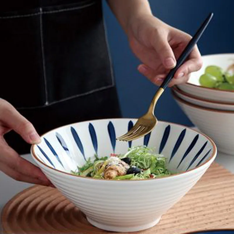 Japanese-style ceramic bowl large noodle bowl creative household ramen bowl hat bowl instant noodle bowl soup bowl tableware
Japanese-style ceramic bowl large noodle bowl creative household ramen bowl hat bowl instant noodle bowl soup bowl tableware