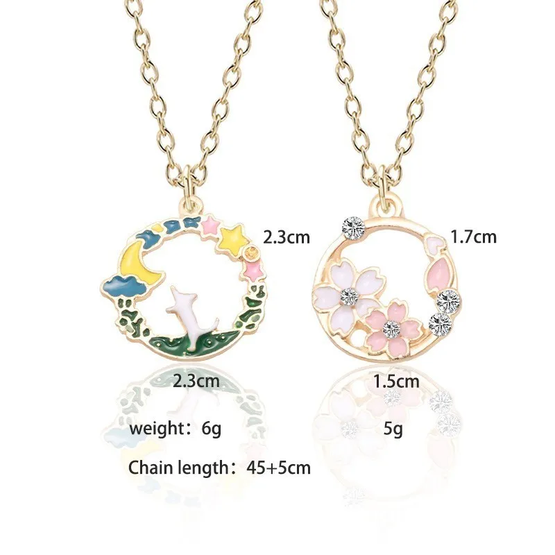 Simple Garland Crystal Necklace For Women Girls Enamel Moon Star Hollow Out Round Pendant Necklaces Cute Animal Jewelry Gifts
Simple Garland Crystal Necklace For Women Girls Enamel Moon Star Hollow Out Round Pendant Necklaces Cute Animal Jewelry Gifts
