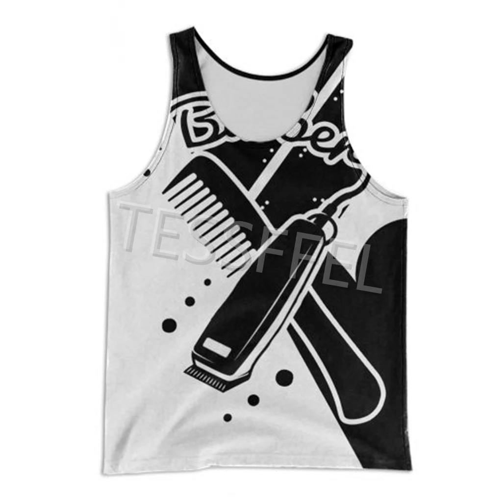 Tessffel Tattoo Fashion Barber Vest Summer Cool 3D Printed Men's Harajuku Black White Streetwear Sleeveless Tank Top Style-1
Tessffel Tattoo Fashion Barber Vest Summer Cool 3D Printed Men's Harajuku Black White Streetwear Sleeveless Tank Top Style-1