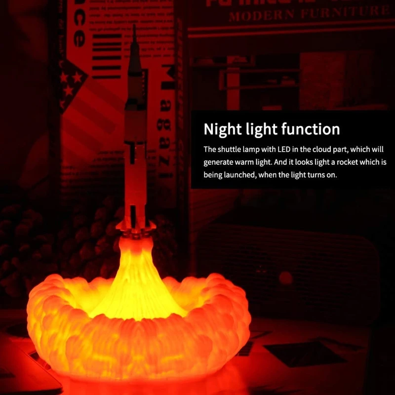 3D Print Space Shuttle Lamp Rechargeable Night Light for Space Lovers Moon Lamp as Room Decoration ,Moon lamps In Night
3D Print Space Shuttle Lamp Rechargeable Night Light for Space Lovers Moon Lamp as Room Decoration ,Moon lamps In Night