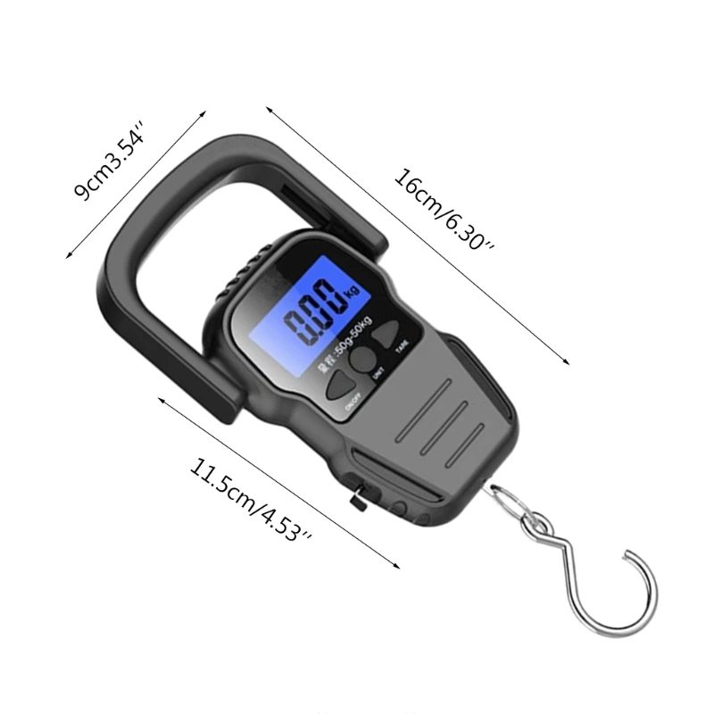 Fishing Scale Digital Hanging Scale with Measuring Tape LCD Display 110lb/50kg Portable Luggage Scale
Fishing Scale Digital Hanging Scale with Measuring Tape LCD Display 110lb/50kg Portable Luggage Scale