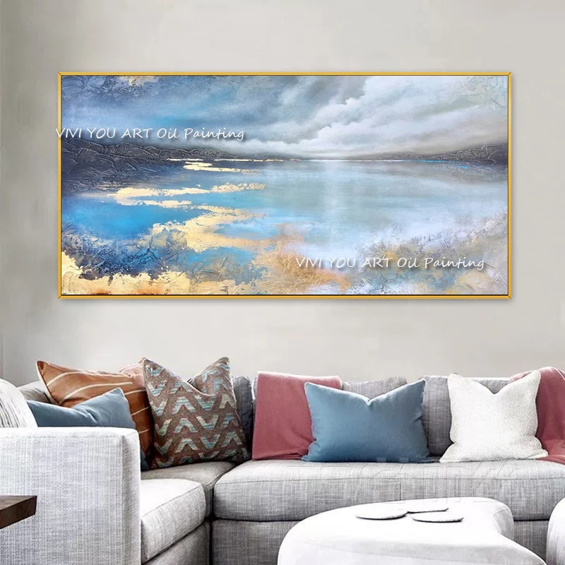 wall decorations Handmade Gold Foil Blue oil painting canvas pictures on the wallg old paintings for home living room bedroom
wall decorations Handmade Gold Foil Blue oil painting canvas pictures on the wallg old paintings for home living room bedroom