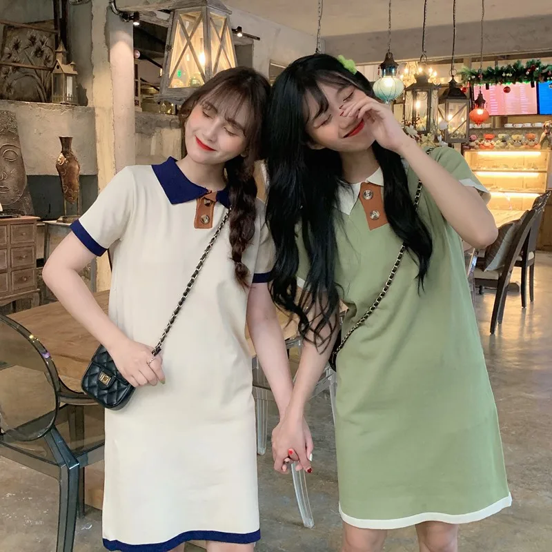 Elegant high quality new summer Korean turn-down collar preppy style straight patchwork mini-dress Women's Clothing vestidos
Elegant high quality new summer Korean turn-down collar preppy style straight patchwork mini-dress Women's Clothing vestidos
