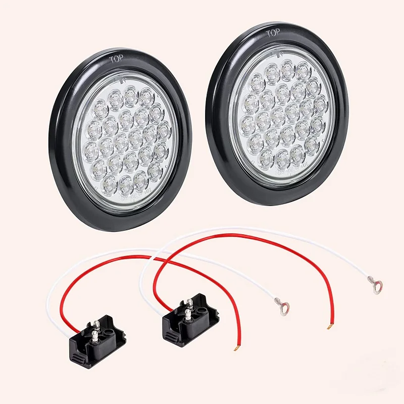 2x Car 4" Round LED Amber Red Taillights 24LED 12V/24V Brake Stop Running Reverse Backup Light Lamp For Car Truck Trailer Lorry
2x Car 4" Round LED Amber Red Taillights 24LED 12V/24V Brake Stop Running Reverse Backup Light Lamp For Car Truck Trailer Lorry