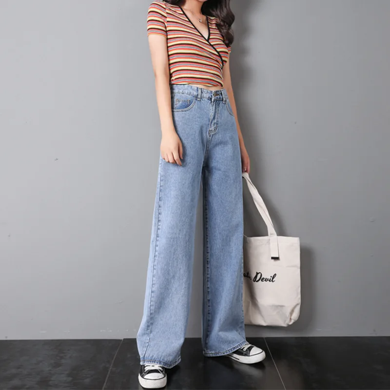Women Jeans Pants Leisure Loose High Waist Vintage wide leg jeans Women Jean Korean Style All-match Simple Full-length
Women Jeans Pants Leisure Loose High Waist Vintage wide leg jeans Women Jean Korean Style All-match Simple Full-length