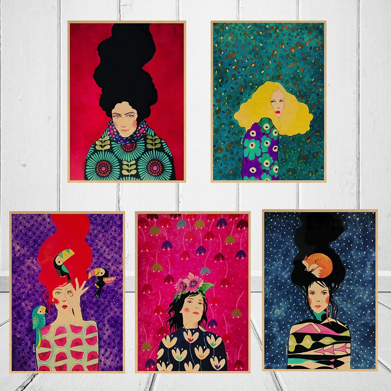 Abstract Painting Vintage Poster Flower Bird Print Fashion Lady Wall Art Women Bedroom Decorative Wall Poster 42x30cm
Abstract Painting Vintage Poster Flower Bird Print Fashion Lady Wall Art Women Bedroom Decorative Wall Poster 42x30cm