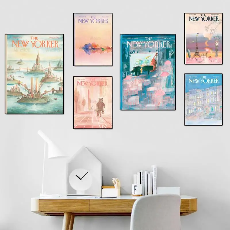 The New Yorker Magazine Covers Poster Fashion Retro Watercolor Canvas Painting Vintage Vogue Wall Picture Living Room Home Decor
The New Yorker Magazine Covers Poster Fashion Retro Watercolor Canvas Painting Vintage Vogue Wall Picture Living Room Home Decor