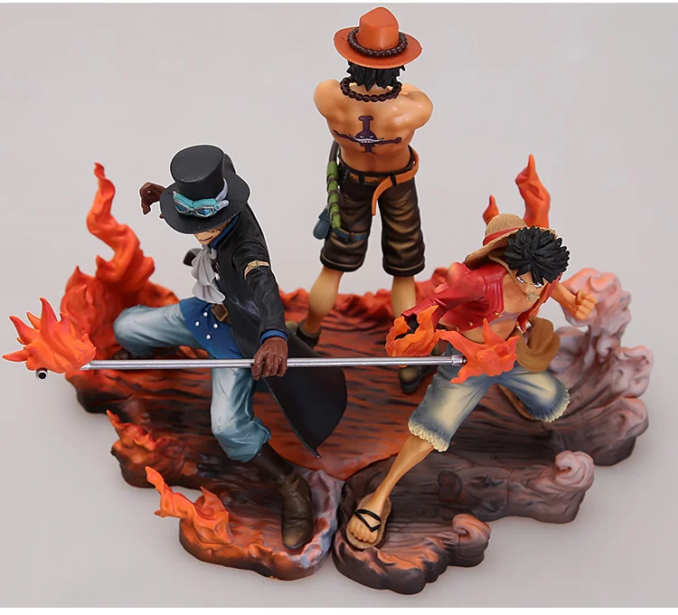 NEW hot Anime 3pcs/set 14~17cm One Piece Brotherhood II Portgas D Ace Sabo Luffy Brother Fighting Ver. PVC Action Figure Toys
NEW hot Anime 3pcs/set 14~17cm One Piece Brotherhood II Portgas D Ace Sabo Luffy Brother Fighting Ver. PVC Action Figure Toys