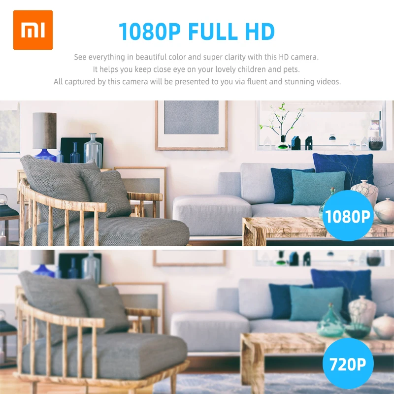 Xiaomi Mijia 1080P IP smart camera, wireless, 360 viewing angle, night vision webcam, video camera, home security protection
Xiaomi Mijia 1080P IP smart camera, wireless, 360 viewing angle, night vision webcam, video camera, home security protection