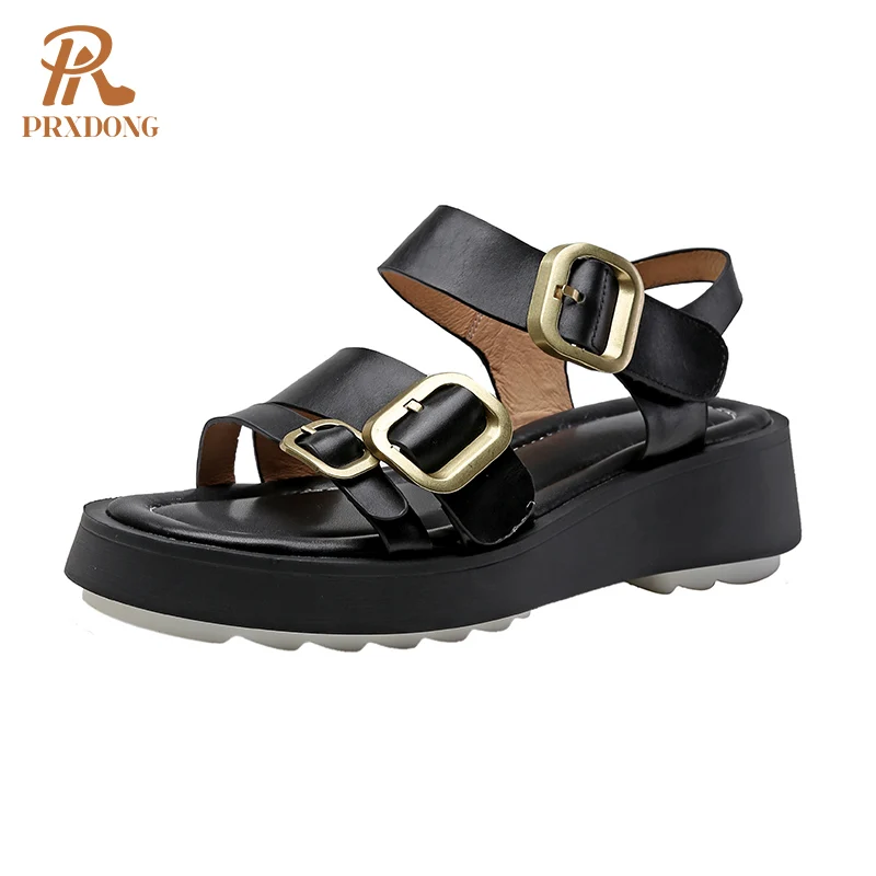 Classic Women Summer Shoes Genuine Leather Punk Platform Shoes Woman 2021 New Summer Buckles Office Lady Casual Women Sandals 39 
Classic Women Summer Shoes Genuine Leather Punk Platform Shoes Woman 2021 New Summer Buckles Office Lady Casual Women Sandals 39