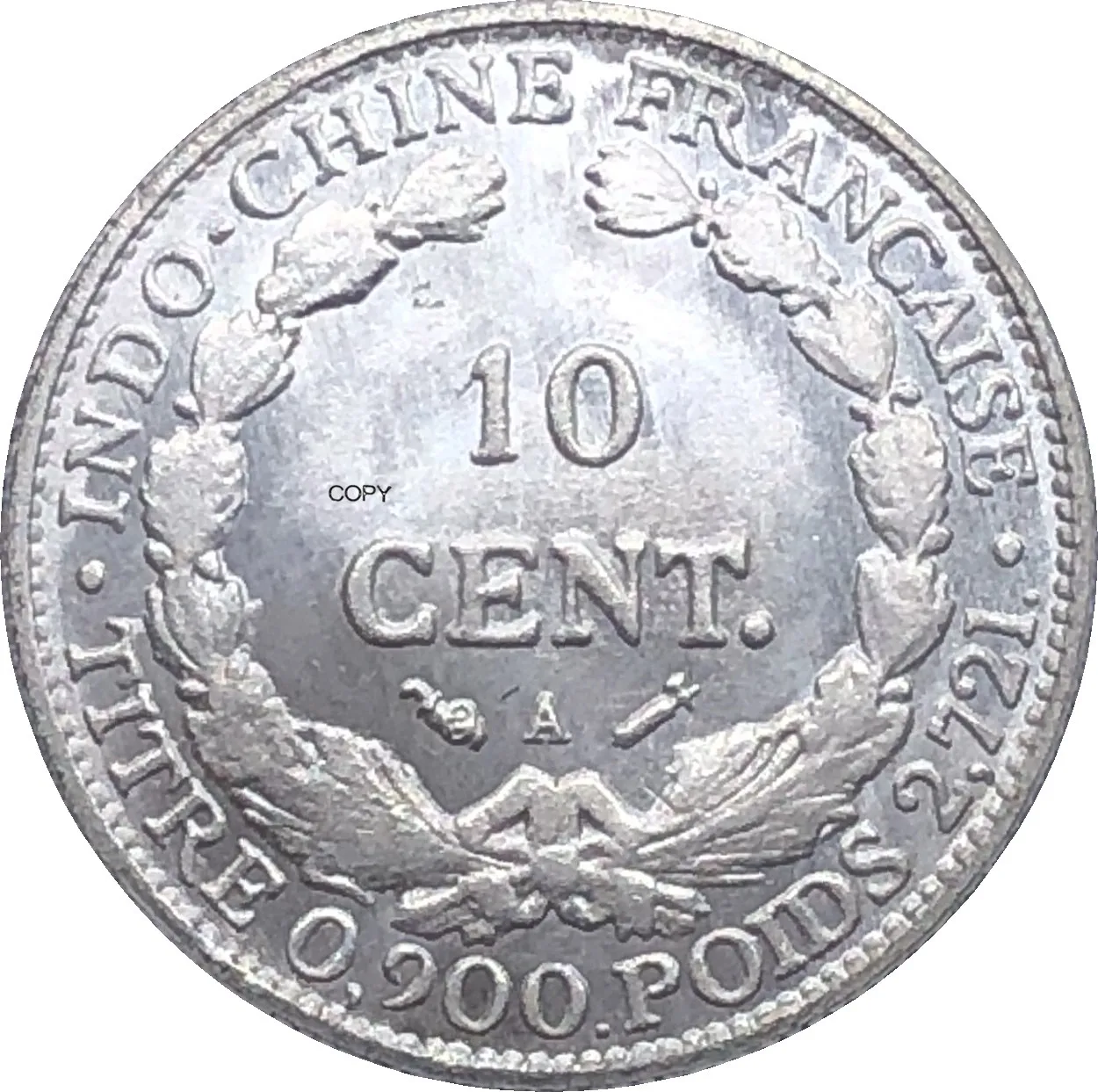 France French Indochina 1889 Barre 10 Cent Centimes Piastre Copy Coin Cupronickel Silver Plated Republica Francaise Replica
France French Indochina 1889 Barre 10 Cent Centimes Piastre Copy Coin Cupronickel Silver Plated Republica Francaise Replica