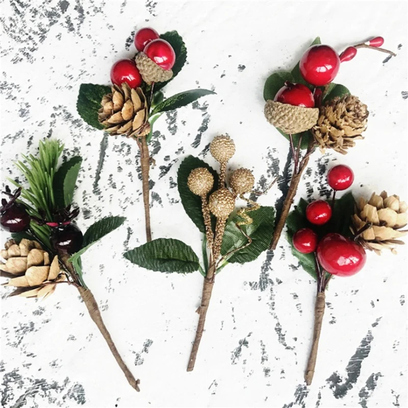 5pcs Artificial Flower Fake Snow Frost Pine Branch Cone Berry Holly Diy Xmas Tree Ornament Home Christmas Decor Supplies Gift
5pcs Artificial Flower Fake Snow Frost Pine Branch Cone Berry Holly Diy Xmas Tree Ornament Home Christmas Decor Supplies Gift