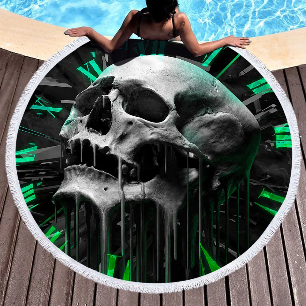 Skeleton Skull Printed Large Round Beach Towel Microfiber Fabric Bath Towels Yoga Mat Blanket Cover With Tassel Droppshiping
Skeleton Skull Printed Large Round Beach Towel Microfiber Fabric Bath Towels Yoga Mat Blanket Cover With Tassel Droppshiping