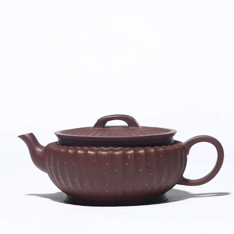 Yixing famous purple clay teapot handmade large mouth Hanwa teapot