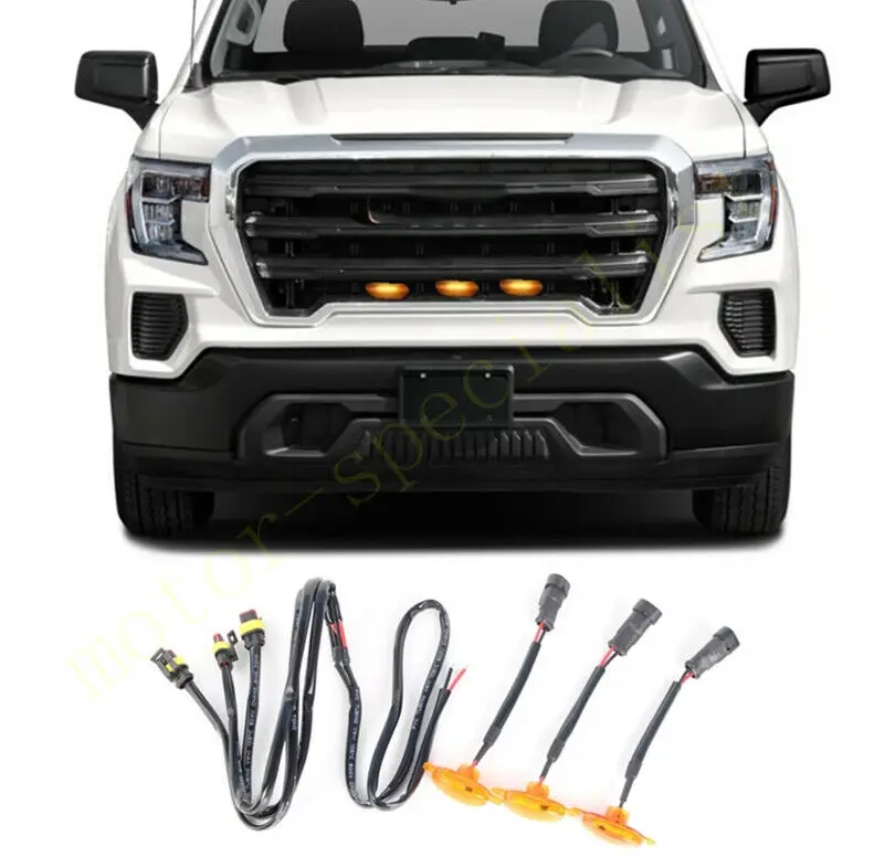 Fit For GMC Sierra 1500 2019-2021 LED Car Front bumper Grille LED Yellow Light Raptor Style Light Kit Decor W/ Wire Speed
Fit For GMC Sierra 1500 2019-2021 LED Car Front bumper Grille LED Yellow Light Raptor Style Light Kit Decor W/ Wire Speed